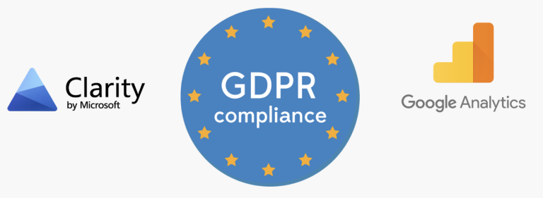 GDPR compliant analytics setup using Microsoft Clarity and Google Analytics for hospitality businesses.